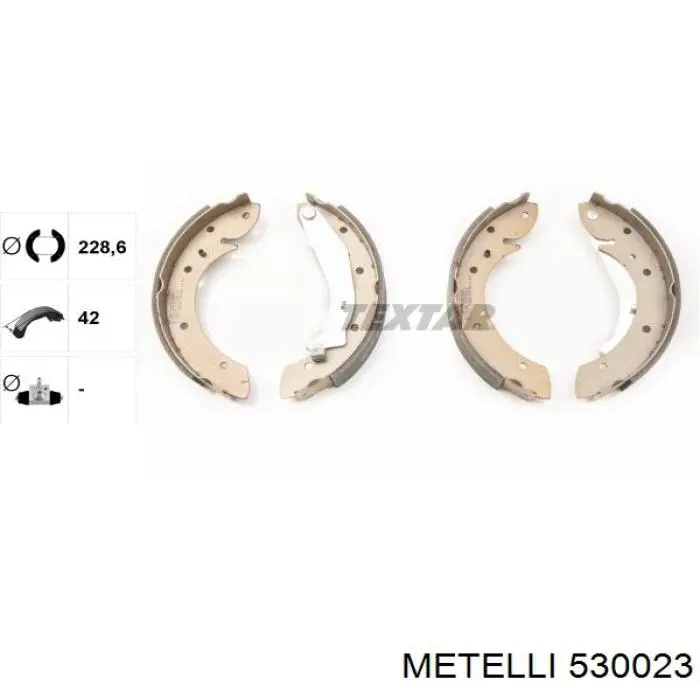 Колодки гальмові задні, барабанні Metelli 530023 ціна, від 20.46 USD