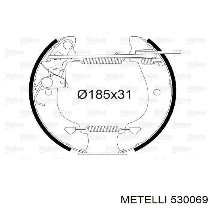 Колодки гальмові задні, барабанні 530069 Metelli