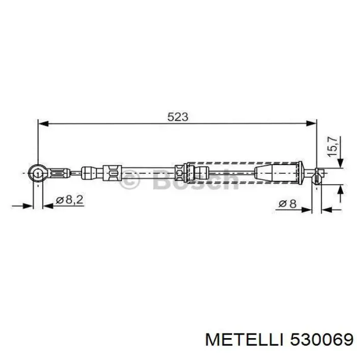 Гальма робочі задні ножні і гальмівні барабани Metelli 530069