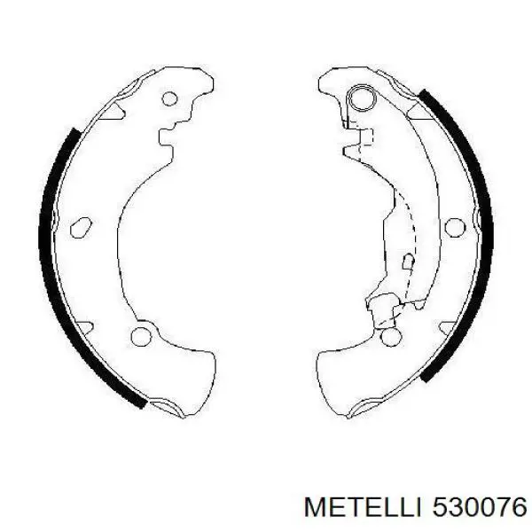 Колодки гальмові задні, барабанні 530076 Metelli