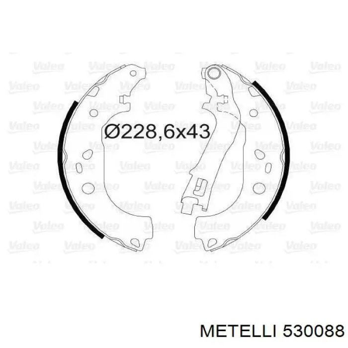 Гальма робочі задні ножні і гальмівні барабани Metelli 530088