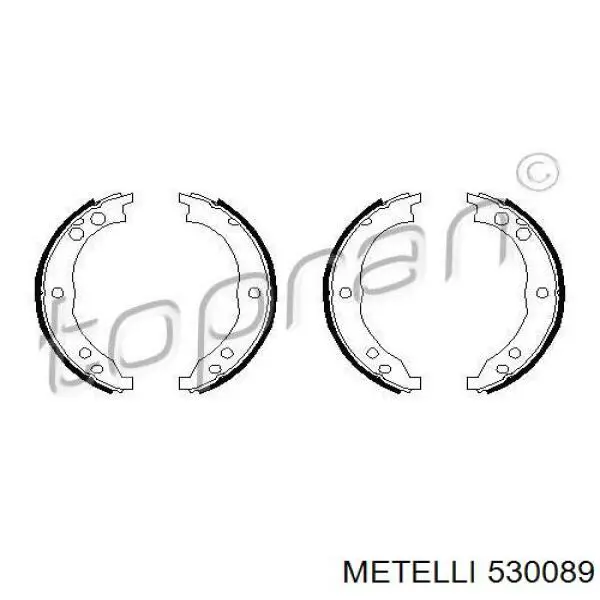 Колодки ручника/стоянкового гальма 530089 Metelli