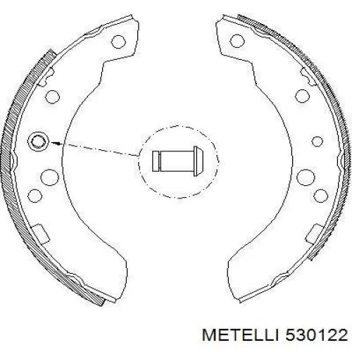 Купити 530122 Metelli Колодки гальмові задні, барабанні