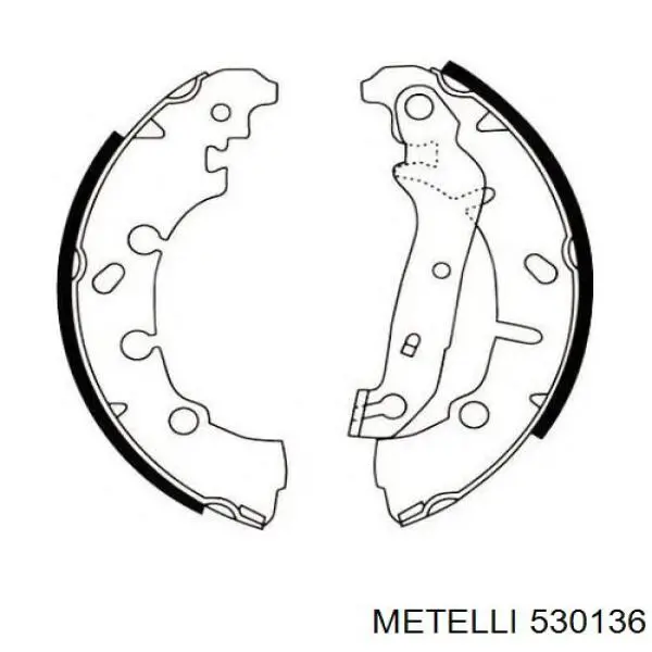 Колодки гальмові задні, барабанні 530136 Metelli