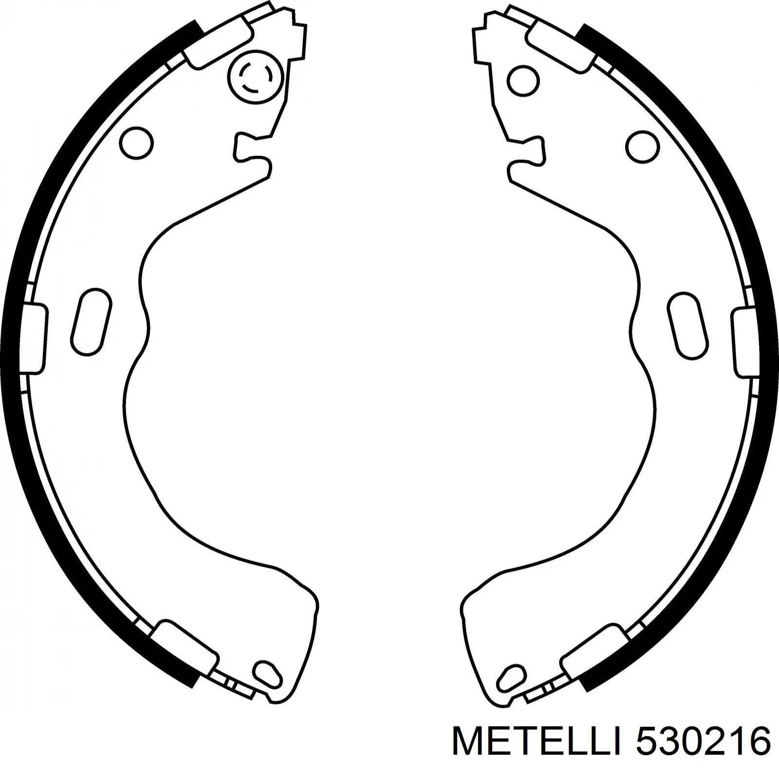 530216 Metelli колодки гальмові задні, барабанні