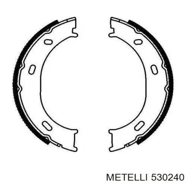 Купити 530240 Metelli Гальмівні колодки гальма стоянки