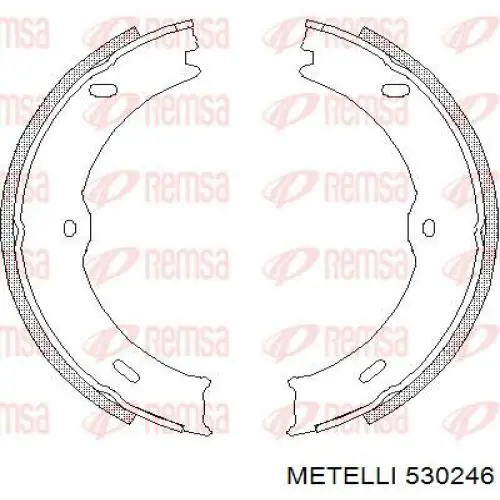 Колодки ручника 530246 Metelli