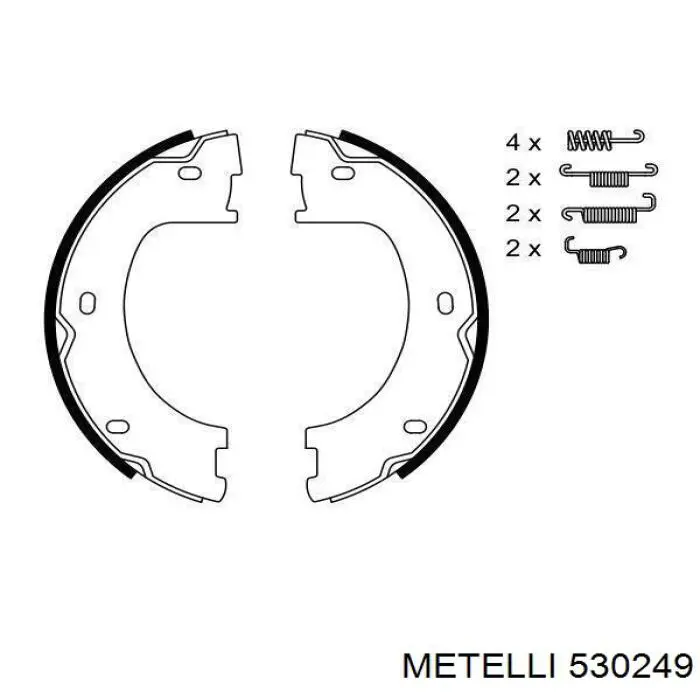 530249 Metelli Гальмівні колодки ручника
