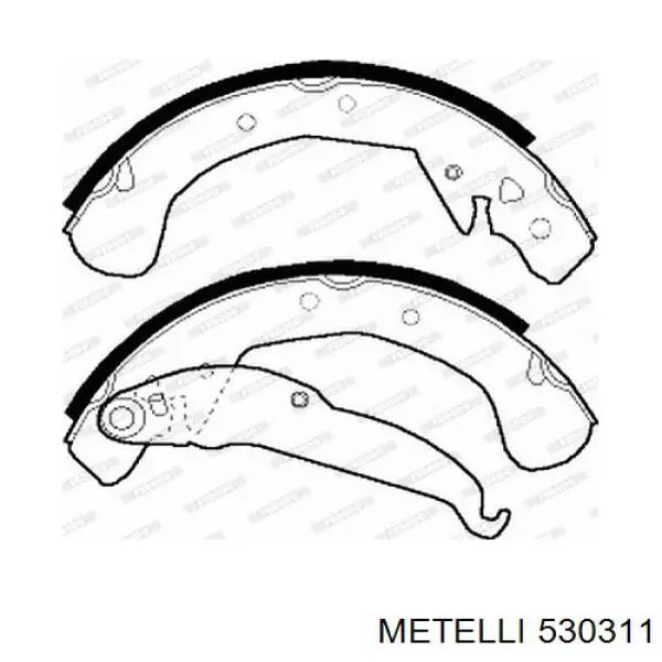 Колодки гальмові задні, барабанні 530311 Metelli