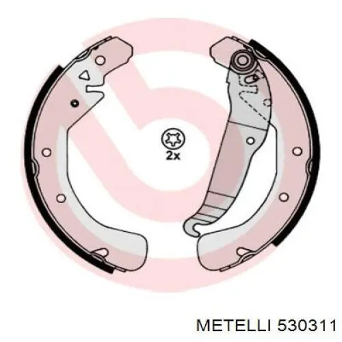 Купити 530311 Metelli Колодки гальмові задні, барабанні