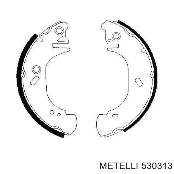 Колодки гальмові задні, барабанні 530313 Metelli