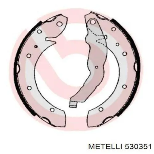530351 Metelli Колодки гальмівні задні, барабанні