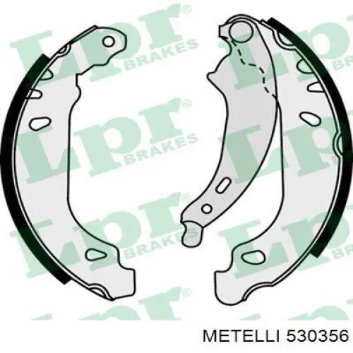 Колодки гальмові задні, барабанні Metelli 530356 ціна, від 15.22 USD