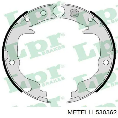 Колодки ручника/стоянкового гальма 530362 Metelli