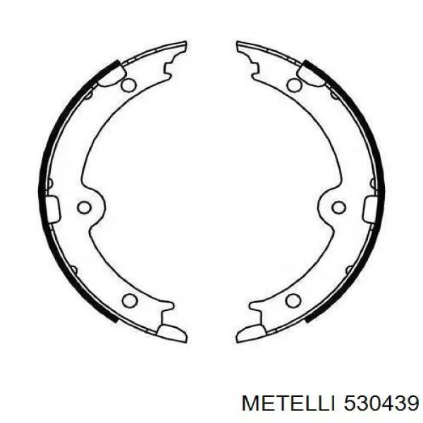 530439 Metelli Гальмівні колодки ручника