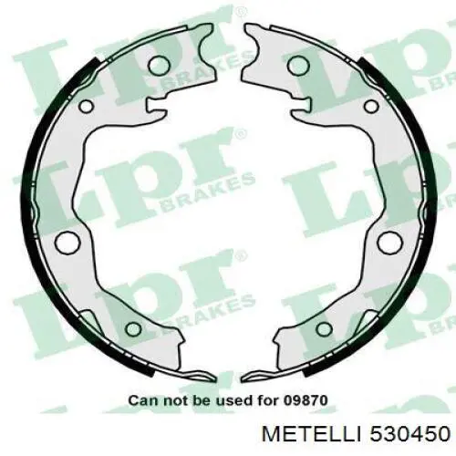 530450 Metelli Гальмівні колодки ручника
