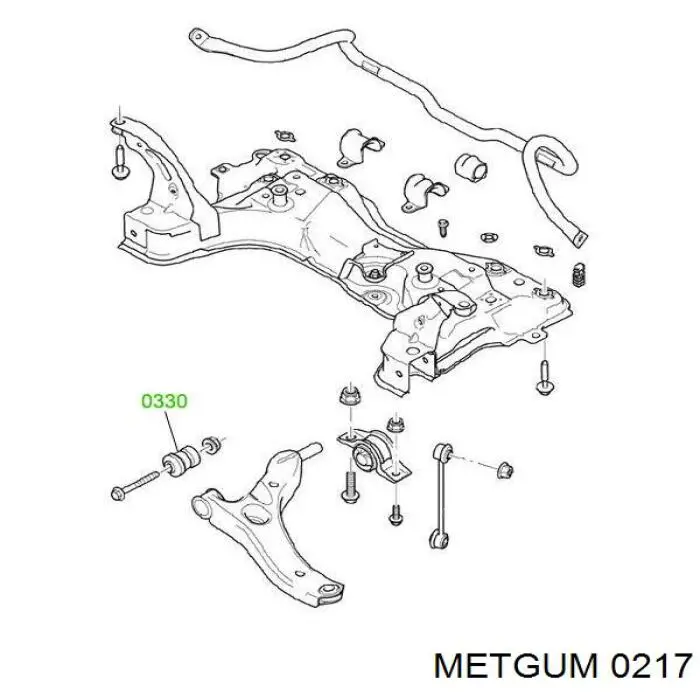 Купити 0217 Metgum Задня подушка двигуна