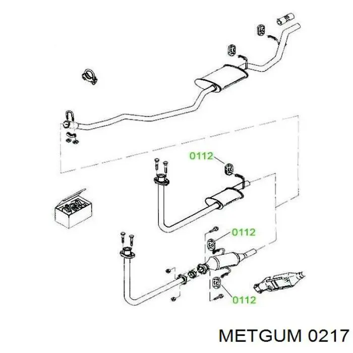 Подушка (опора) двигуна, задня (сайлентблок) 0217 Metgum