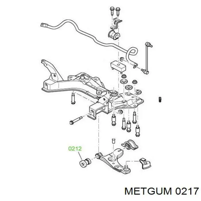 Подушка (опора) двигуна, задня (сайлентблок) Metgum 0217 ціна, від 12.04 USD