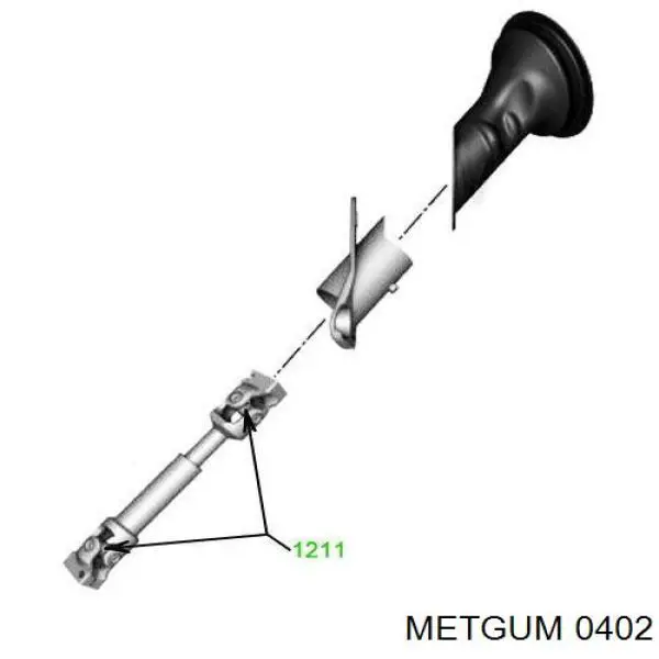 Сайлентблок нижнього важеля передньої підвіски Metgum 0402 ціна, від 4.12 USD