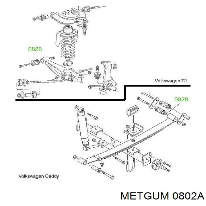 Втулка переднього стабілізатора 0802A Metgum