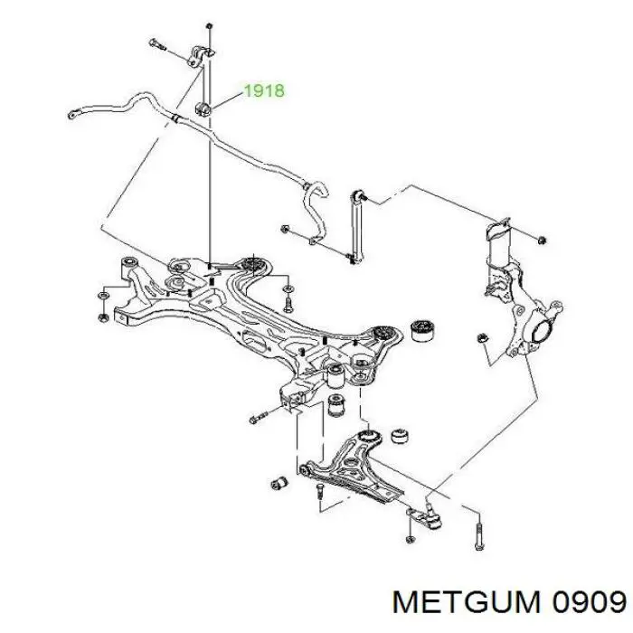 0909 Metgum Втулка ресори