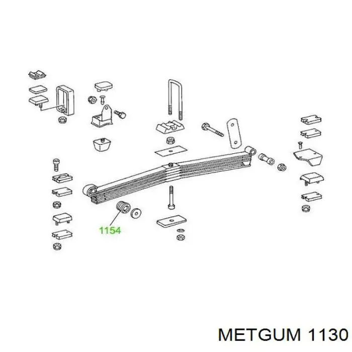 Сайлентблок амортизатора переднього Metgum 1130 ціна, від 1.11 USD