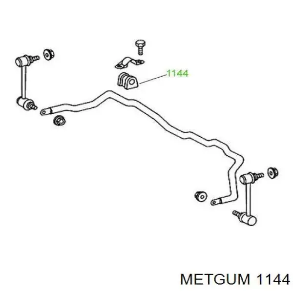 1144 Metgum втулка стабілізатора переднього