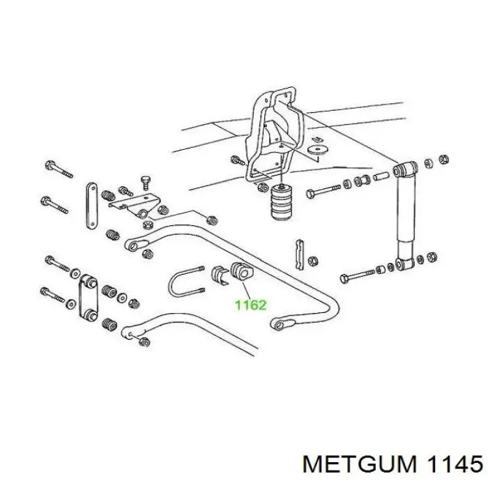 1145 Metgum втулка стабілізатора переднього