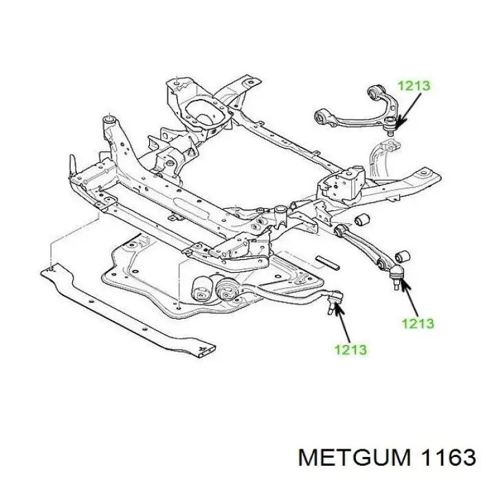 Сайлентблок нижнього важеля передньої підвіски Metgum 1163 ціна, від 22.14 USD