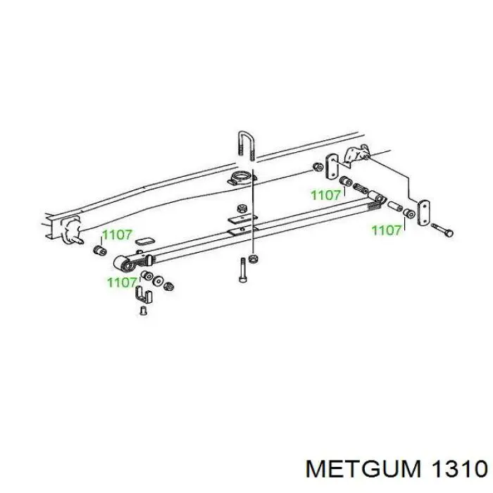 Сайлентблок переднього важеля 1310 Metgum