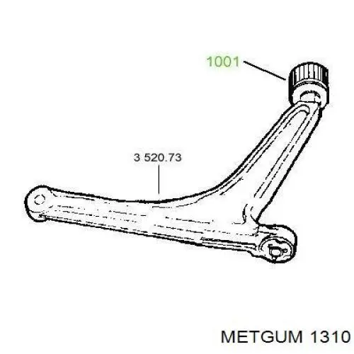 Купити 1310 Metgum Сайлентблок передньої підвіски
