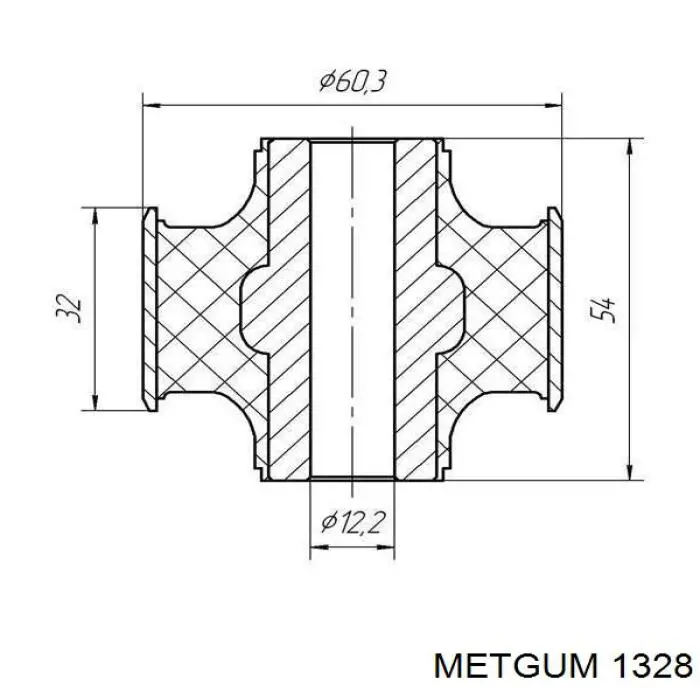 С/блок нижнього важеля Metgum 1328