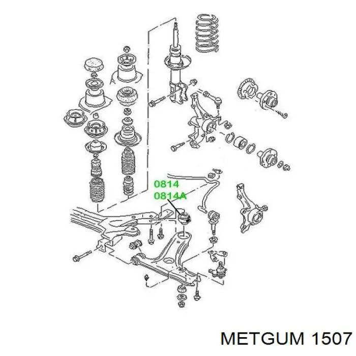 Втулка стабілізатора переднього 1507 Metgum