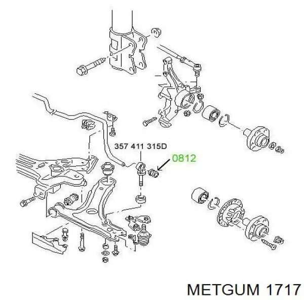 Подушка стабілізатора Metgum 1717 ціна, від 2.25 USD