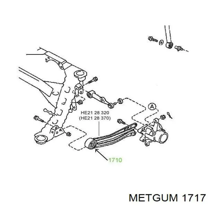 Купити 1717 Metgum Подушка стабілізатора передня