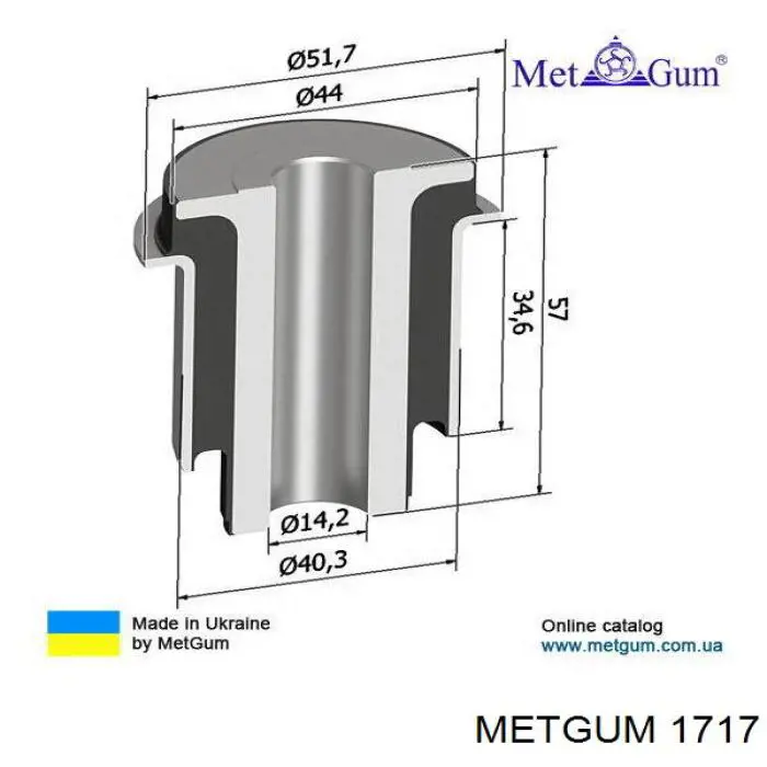 Подушка стабілізатора Metgum 1717 ціна, від 2.25 USD