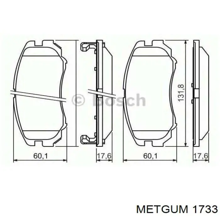 Сайлентблок заднього поперечного важеля 1733 Metgum