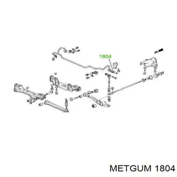 1804 Metgum втулка стійки заднього стабілізатора