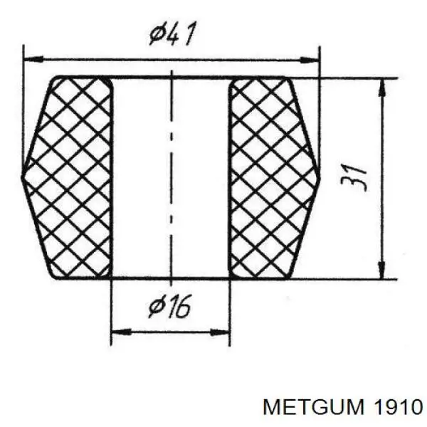 1910 Metgum Опора стабілізатора