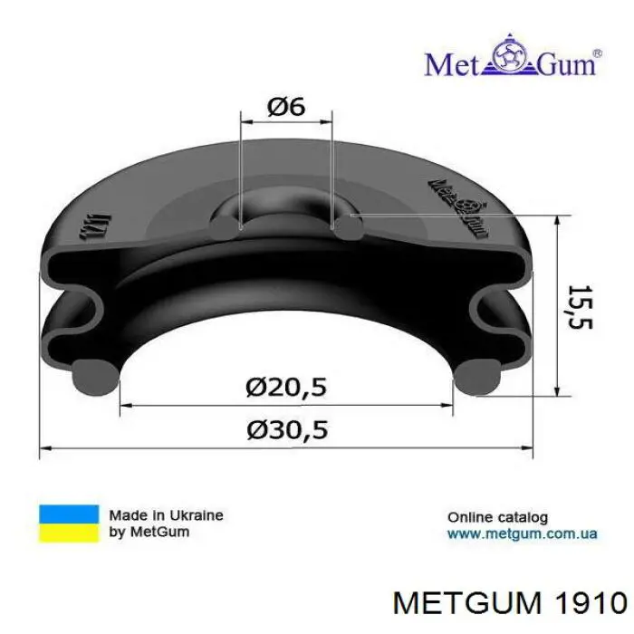 Купити 1910 Metgum Прокладка стабільзатора заднього