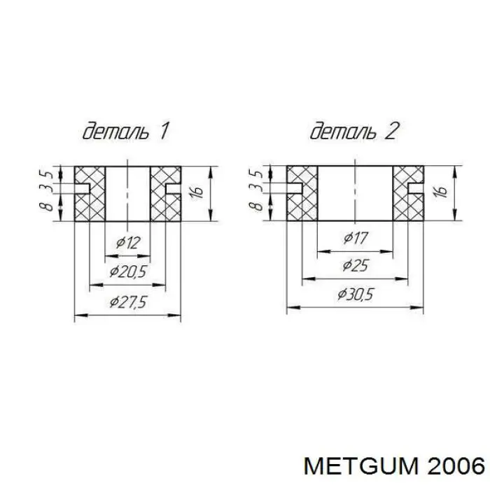 Купити 2006 Metgum Опора стабілізатора