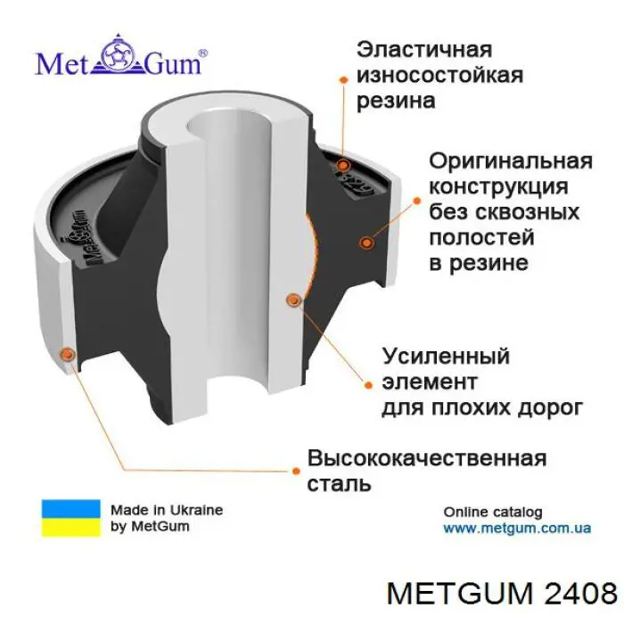 Купити 2408 Metgum Сайлентблок передньої підвіски