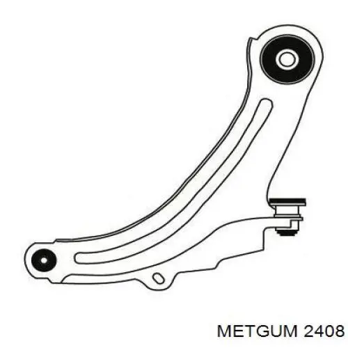 Сайлентблок переднього важеля 2408 Metgum