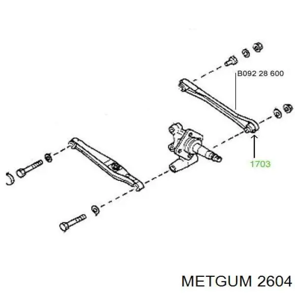 Сайлентблок/втулка ресори передньої Metgum 2604 ціна, від 7.03 USD