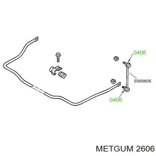 Пильник рульового накінечника 2606 Metgum