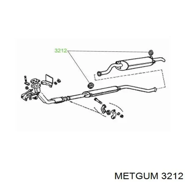 3212 Metgum подушка кріплення глушника