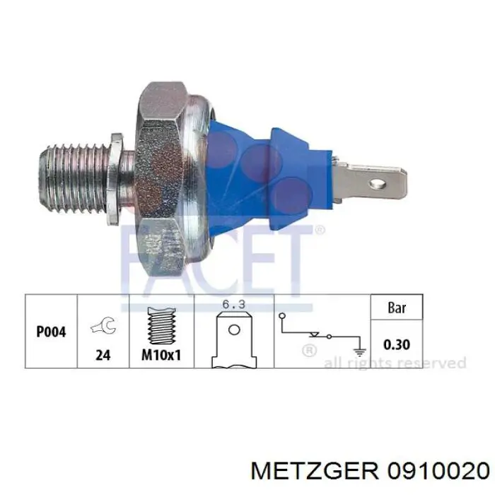 Манометри (показник тиску масла) Metzger 0910020 ціна, від 2.81 USD
