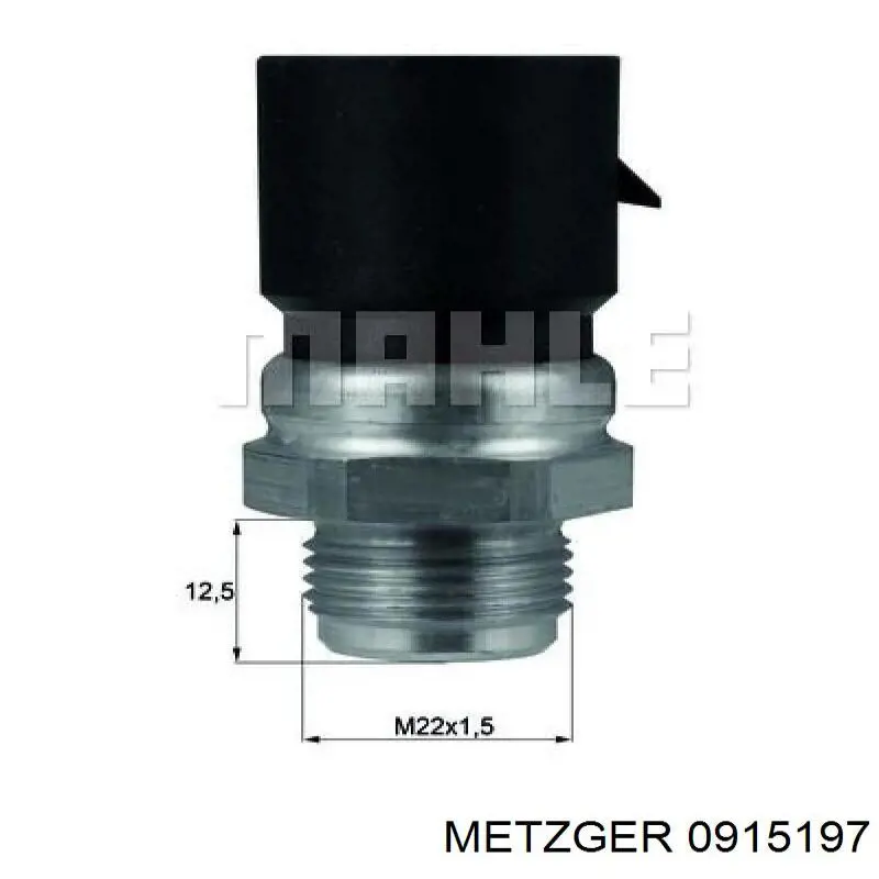 Датчик включення вентилятора 0915197 Metzger