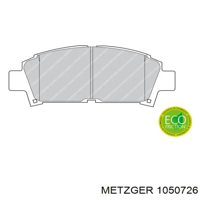 Ремкомплект гальмівних колодок Metzger 1050726 ціна, від 8.94 USD
